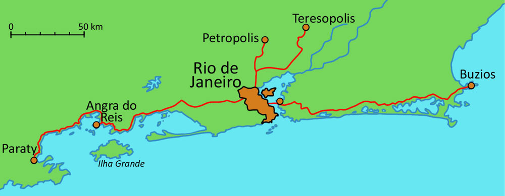 carte région Rio de Janeiro
