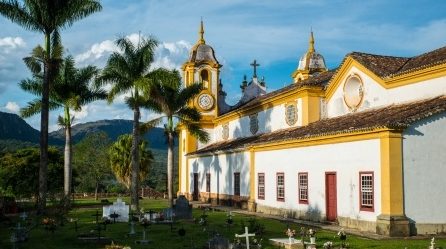 Minas Gerais Eglise et palmiers
