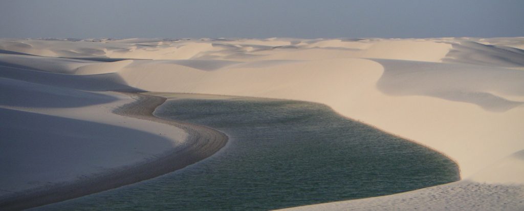 dune et lagune coucher de soleil Lençois Maranhao