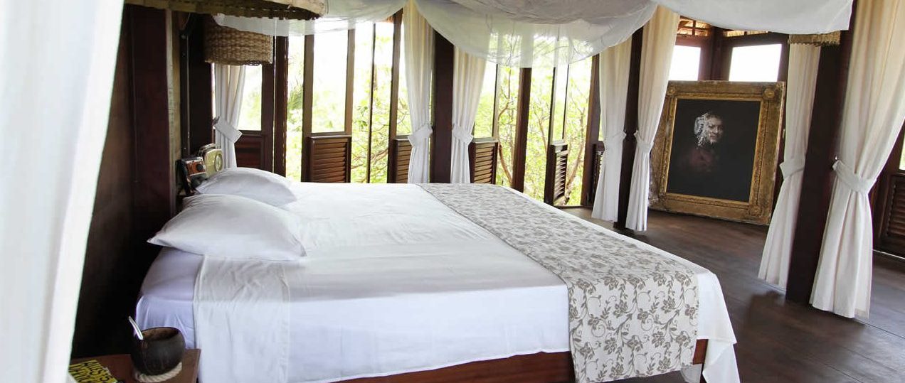 Chambre lit double dans la Ferme de Georges.