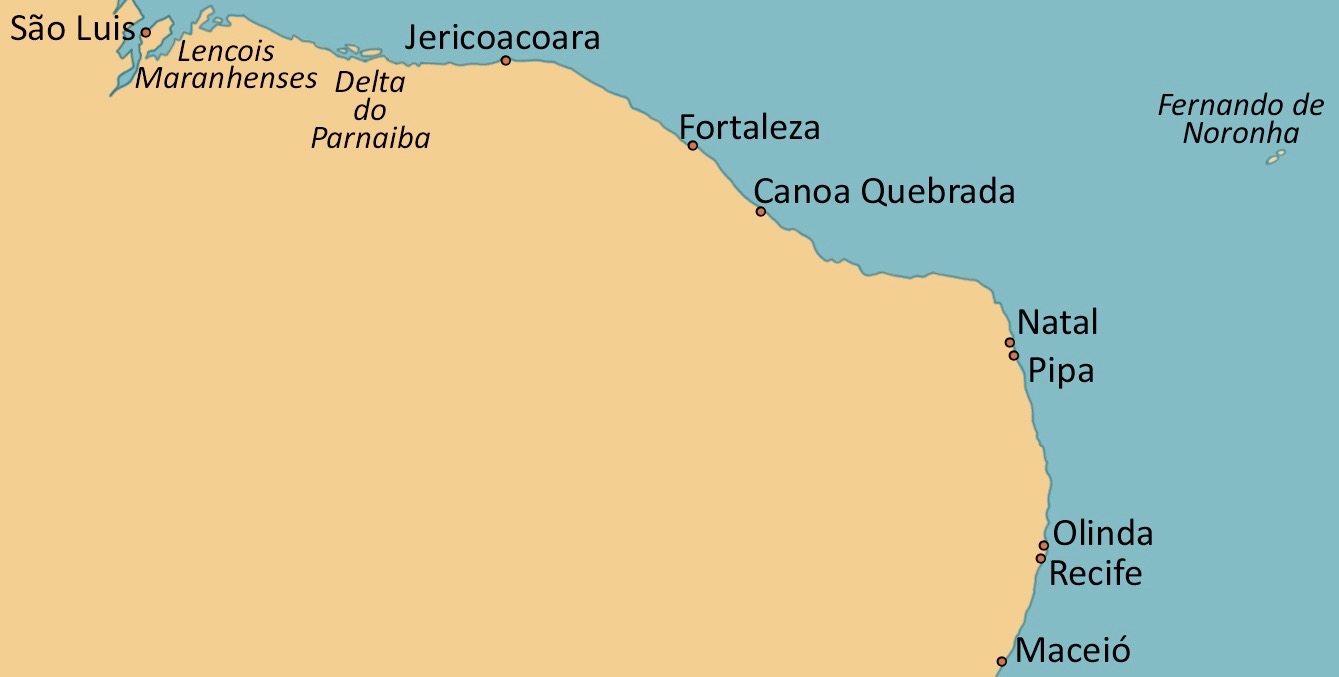 Carte Nordeste orientation