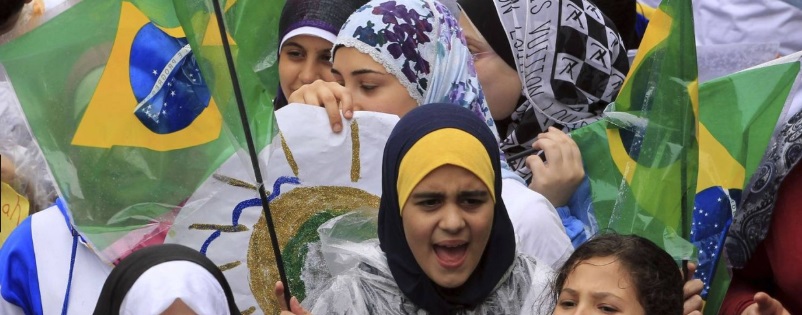 manifestation de Musulmans au Brésil.