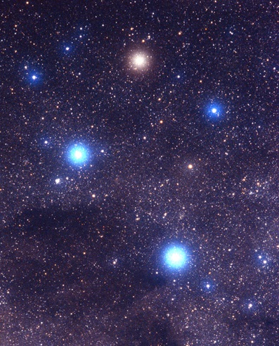 phtoto de la constellation de la croix du Sud.