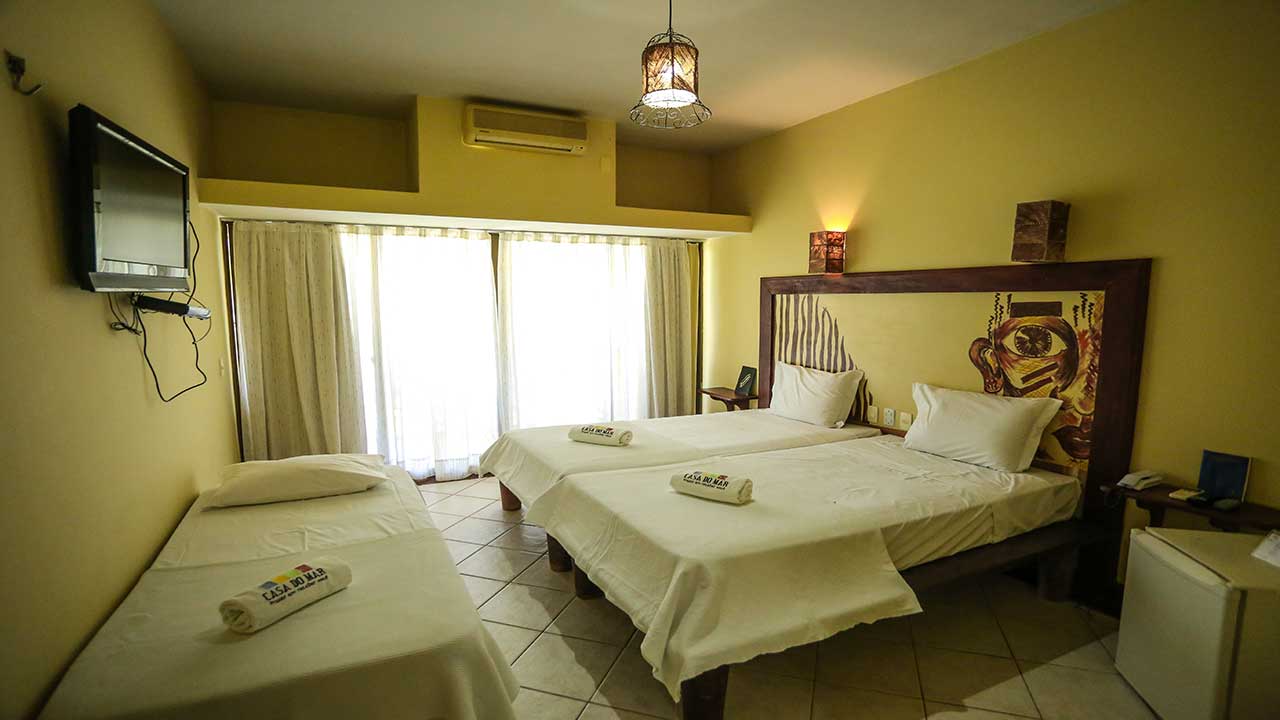 VUe duen chambre de la pousada casa do mar à Icapui.