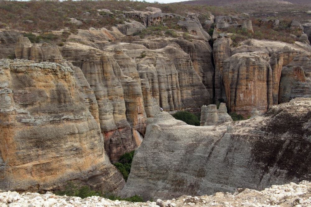 Vue frontale de la Serra da Capivara