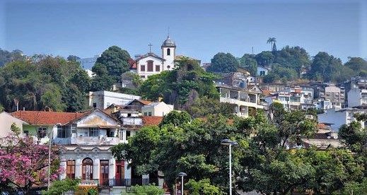 Vue des maisons sur la collines de Santa Teresa à RIo.