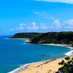 Vue de la plage à Trancoso.