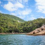 Vue de Ilha Grande sur la Costa Verde au Brésil