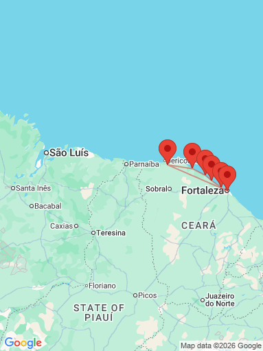 Itinéraire Kitesurf nordeste brésil